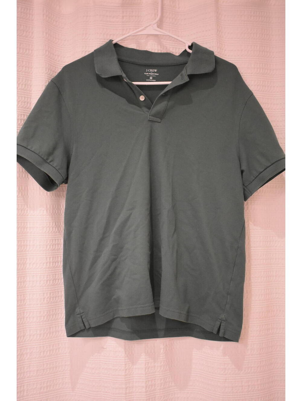 J.Crew Flex Piqué Polo Shirt Untucked Medium Green